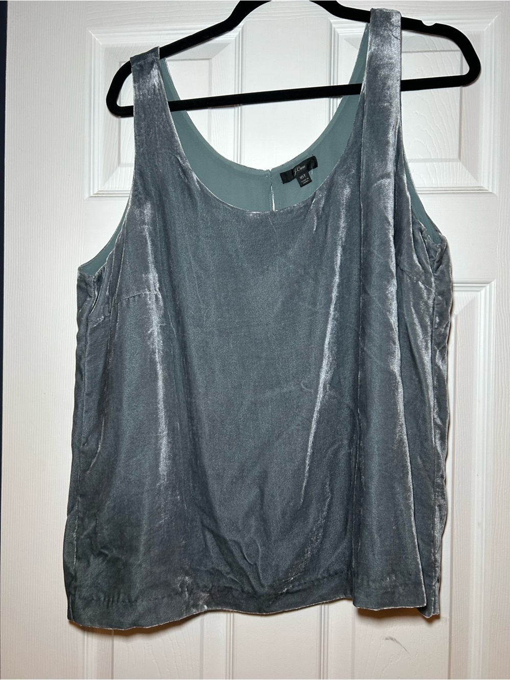 Light Blue Velvet Tank Top - JCrew